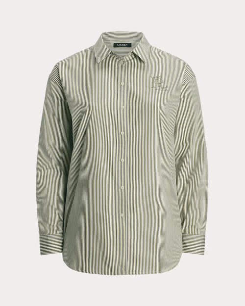lauren ralph lauren Camisa de paño Relaxed Fit con rayas para mujer | Ralph Lauren® ES Ventas relámpago