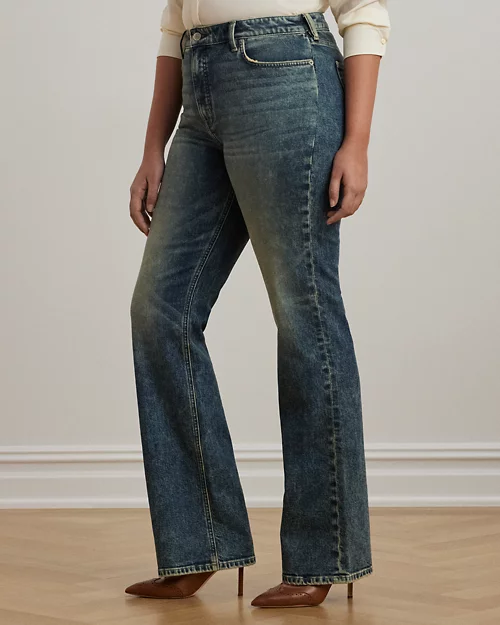 lauren ralph lauren Jeans bootcut de tiro alto para mujer | Ralph Lauren® ES Descuento