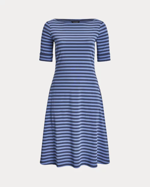 lauren ralph lauren Vestido de algodón elástico con rayas para mujer | Ralph Lauren® ES Liquidación