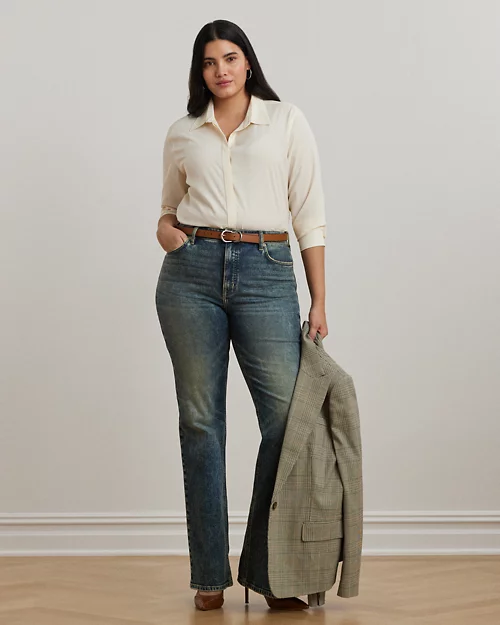 lauren ralph lauren Camisa de crepé para mujer | Ralph Lauren® ES Rebajas online