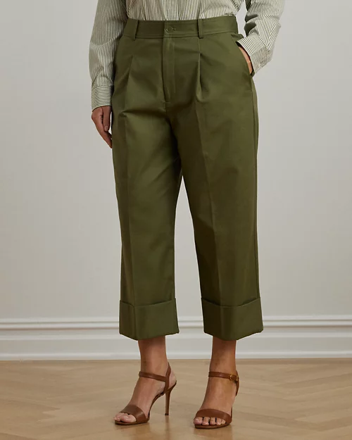 lauren ralph lauren Pantalón tobillero de algodón elástico para mujer | Ralph Lauren® ES Rebajas top