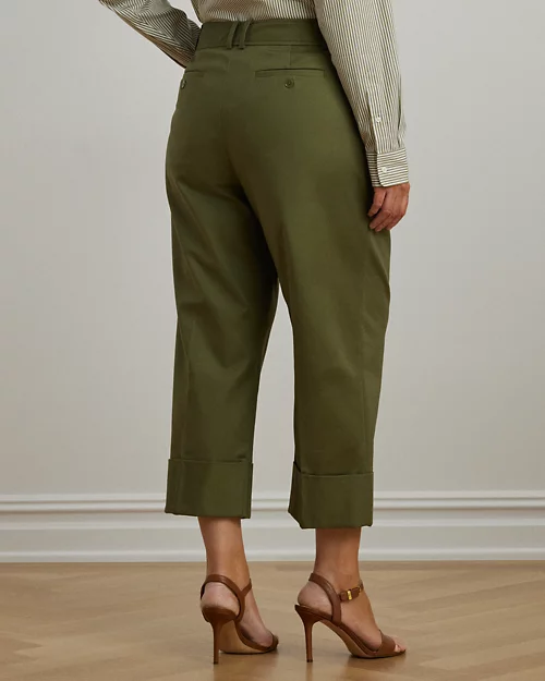 lauren ralph lauren Pantalón tobillero de algodón elástico para mujer | Ralph Lauren® ES Rebajas top