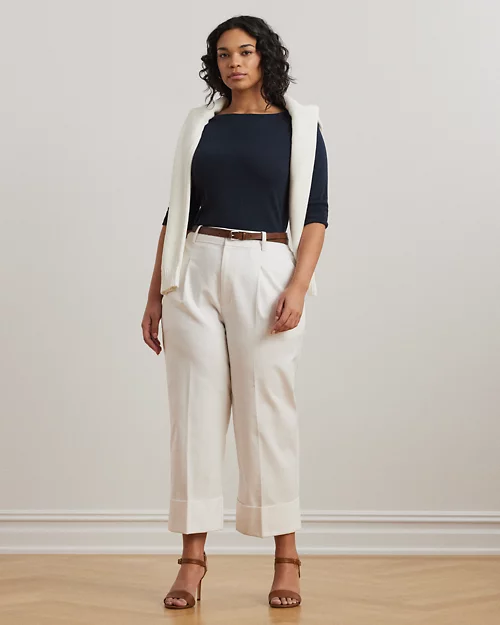 lauren ralph lauren Top de cuello barco de algodón para mujer | Ralph Lauren® ES Oferta especial