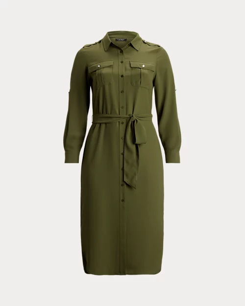 lauren ralph lauren Vestido camisero de georgette para mujer | Ralph Lauren® ES Últimos 3 días