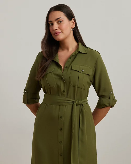 lauren ralph lauren Vestido camisero de georgette para mujer | Ralph Lauren® ES Últimos 3 días