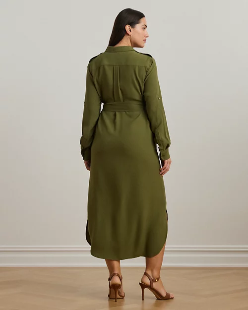 lauren ralph lauren Vestido camisero de georgette para mujer | Ralph Lauren® ES Últimos 3 días