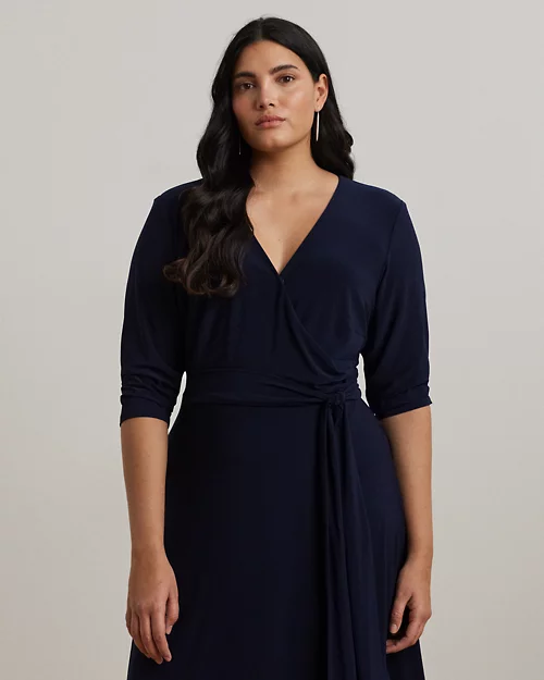 lauren ralph lauren Vestido cruzado de punto jersey para mujer | Ralph Lauren® ES Último día
