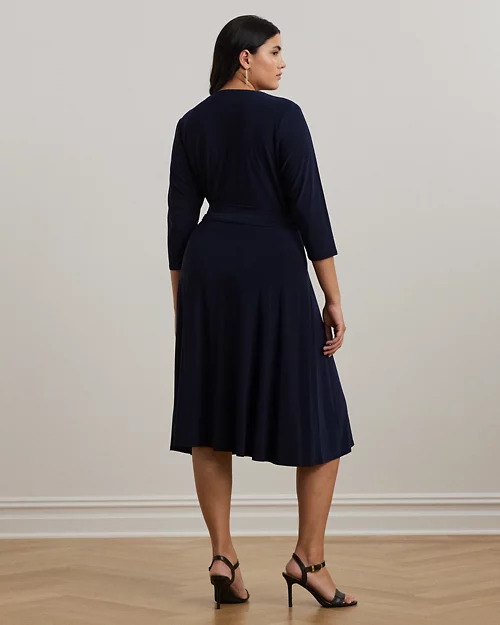 lauren ralph lauren Vestido cruzado de punto jersey para mujer | Ralph Lauren® ES Último día