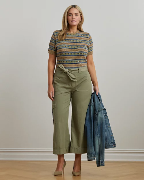 lauren ralph lauren Jersey Fair Isle de manga corta para mujer | Ralph Lauren® ES Promoción por tiempo limitado