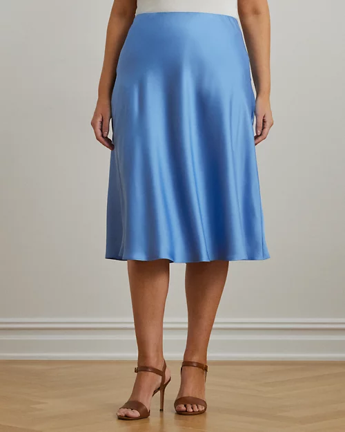 lauren ralph lauren Falda midi de charmeuse de raso para mujer | Ralph Lauren® ES Solo hoy