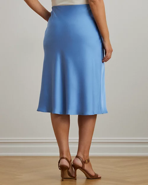 lauren ralph lauren Falda midi de charmeuse de raso para mujer | Ralph Lauren® ES Solo hoy