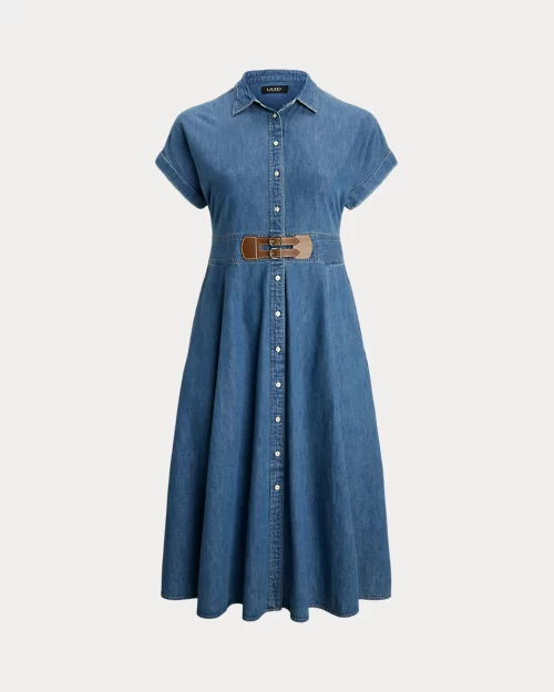 lauren ralph lauren Vestido camisero de denim con trabillas para mujer | Ralph Lauren® ES Oferta especial de fábrica
