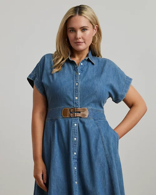 lauren ralph lauren Vestido camisero de denim con trabillas para mujer | Ralph Lauren® ES Oferta especial de fábrica