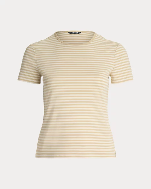 lauren ralph lauren Camiseta de algodón elástico con rayas para mujer | Ralph Lauren® ES Promoción trimestral