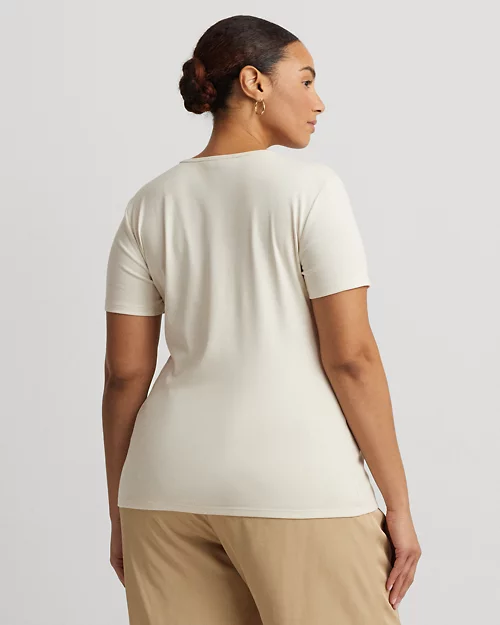 lauren ralph lauren Camiseta de algodón elástico para mujer | Ralph Lauren® ES Solo queda un día