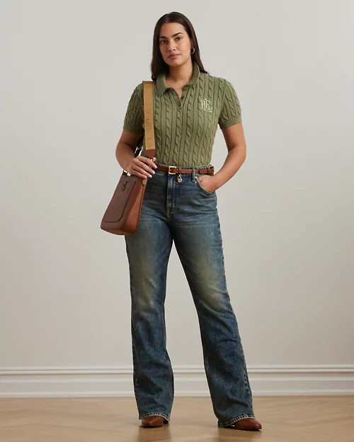 lauren ralph lauren Jersey tipo polo de algodón para mujer | Ralph Lauren® ES Superdescuento