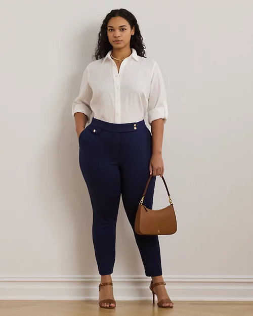 lauren ralph lauren Camisa de lino con manga vuelta para mujer | Ralph Lauren® ES Grandes descuentos