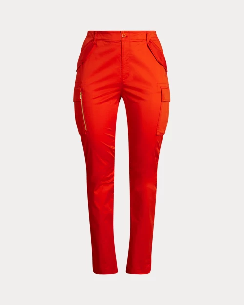 lauren ralph lauren Pantalón cargo de satén de algodón para mujer | Ralph Lauren® ES Liquidación