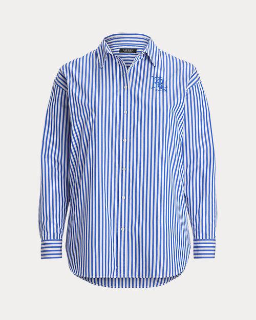 lauren ralph lauren Camisa de paño Relaxed Fit con rayas para mujer | Ralph Lauren® ES Limitado a 3 días