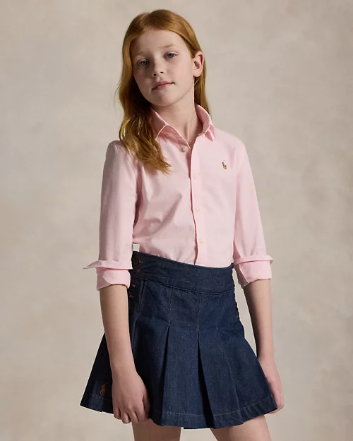 lauren ralph lauren Camisa oxford de algodón para niña | Ralph Lauren® ES Precios de Black Friday