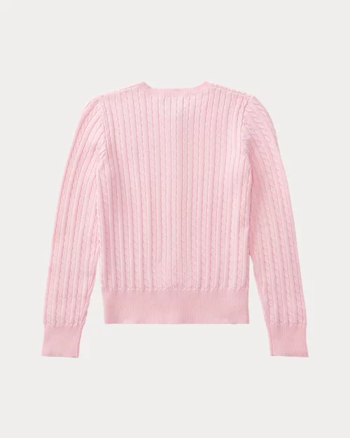 lauren ralph lauren Cárdigan de algodón en punto de ochos para niña | Ralph Lauren® ES En oferta