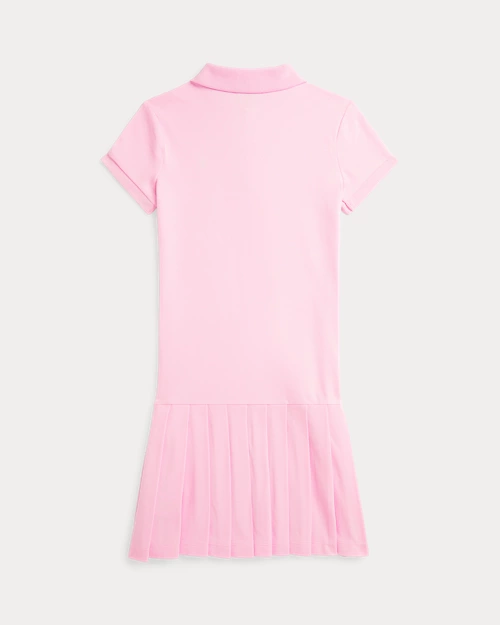 lauren ralph lauren Vestido polo de piqué elástico plisado para niña | Ralph Lauren® ES Libre de impuestos