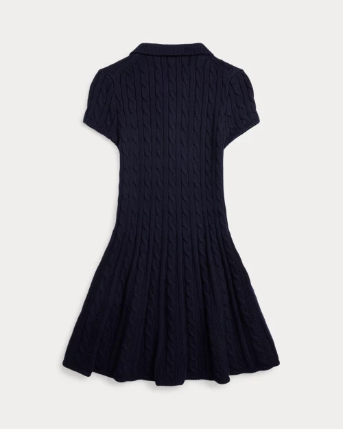 lauren ralph lauren Vestido tipo polo de punto de algodón para niña | Ralph Lauren® ES Descuento por venta flash