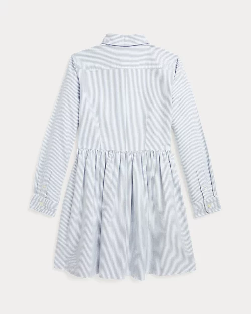 lauren ralph lauren Vestido camisero de algodón con rayas para niña | Ralph Lauren® ES Rebajas de fin de temporada