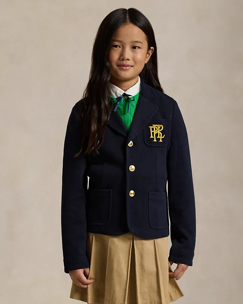 lauren ralph lauren Blazer de punto doble con logotipo para niña | Ralph Lauren® ES 2025