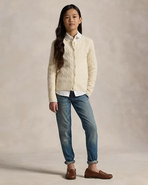 lauren ralph lauren Cárdigan de cachemira en punto de ochos para niña | Ralph Lauren® ES En línea