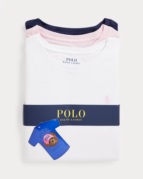 lauren ralph lauren 3 camisetas de punto de algodón para niña | Ralph Lauren® ES Rebajas