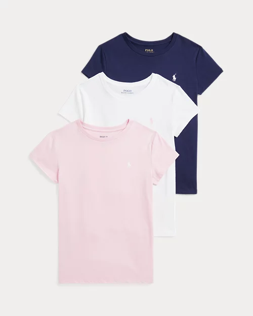 lauren ralph lauren 3 camisetas de punto de algodón para niña | Ralph Lauren® ES Rebajas