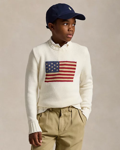 lauren ralph lauren Jersey de algodón con bandera para niño | Ralph Lauren® ES Rebajas top