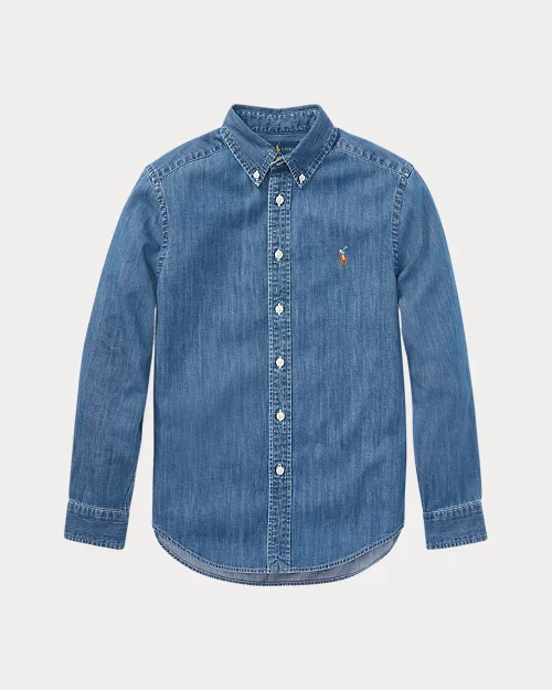 lauren ralph lauren Camisa de cambray de algodón para niño | Ralph Lauren® ES Libre de impuestos
