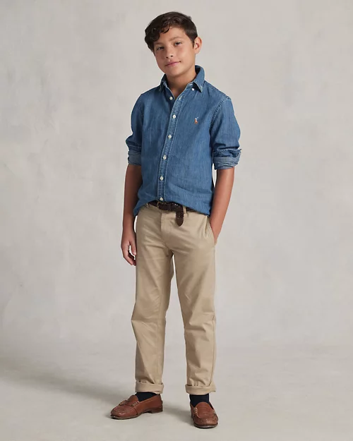lauren ralph lauren Camisa de cambray de algodón para niño | Ralph Lauren® ES Libre de impuestos