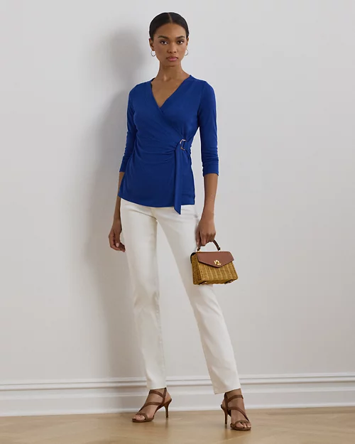 lauren ralph lauren Top de punto elástico para mujer | Ralph Lauren® ES Grandes ahorros