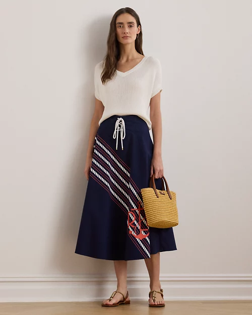 lauren ralph lauren Jersey de manga corta acanalado para mujer | Ralph Lauren® ES Rebajas de fin de temporada