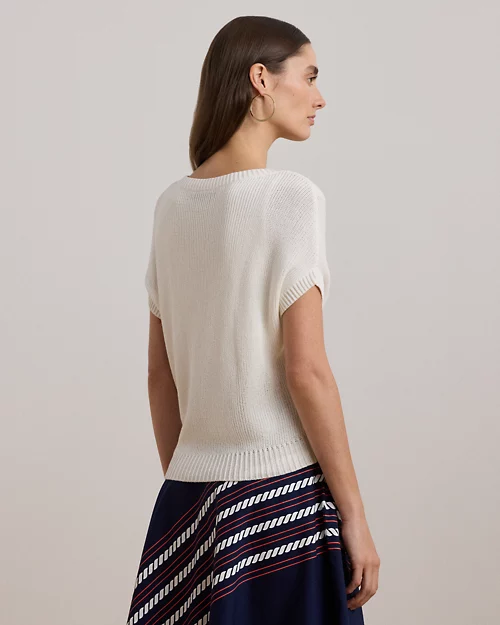 lauren ralph lauren Jersey de manga corta acanalado para mujer | Ralph Lauren® ES Rebajas de fin de temporada