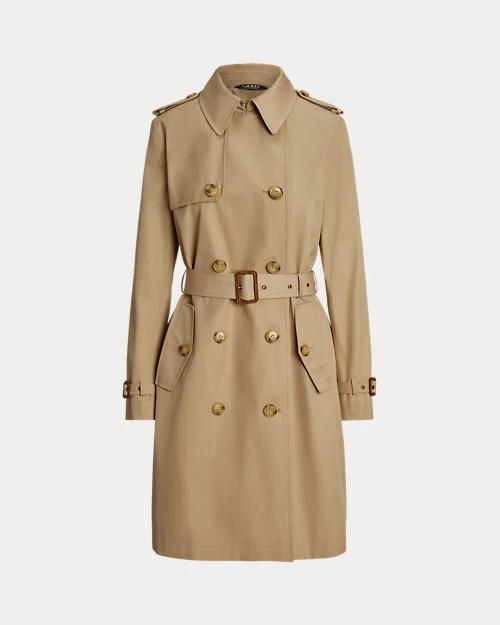 lauren ralph lauren Gabardina cruzada de mezcla de algodón para mujer | Ralph Lauren® ES Outlet