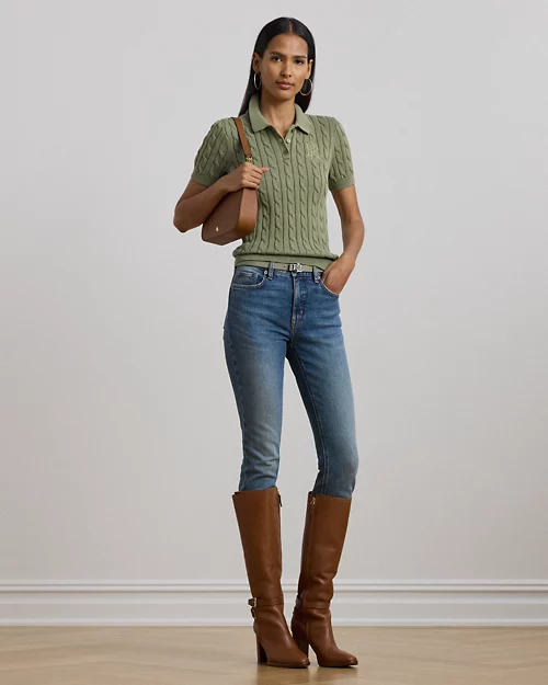lauren ralph lauren Jersey tipo polo de algodón para mujer | Ralph Lauren® ES Gran oferta