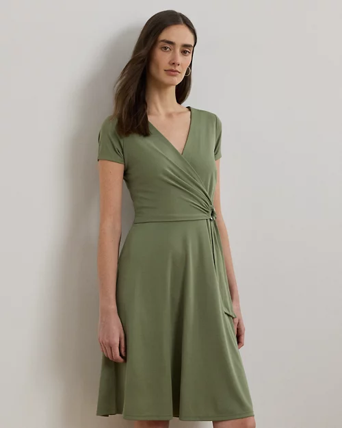 lauren ralph lauren Vestido cruzado de punto jersey para mujer | Ralph Lauren® ES Tienda