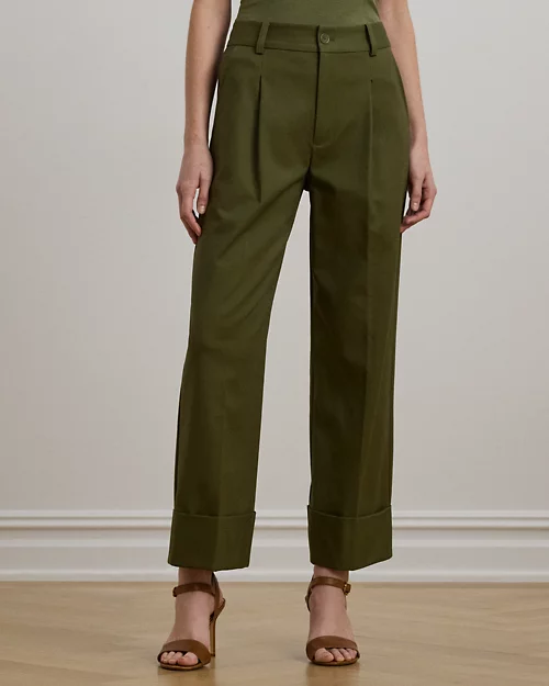lauren ralph lauren Pantalón tobillero de algodón elástico para mujer | Ralph Lauren® ES Tienda