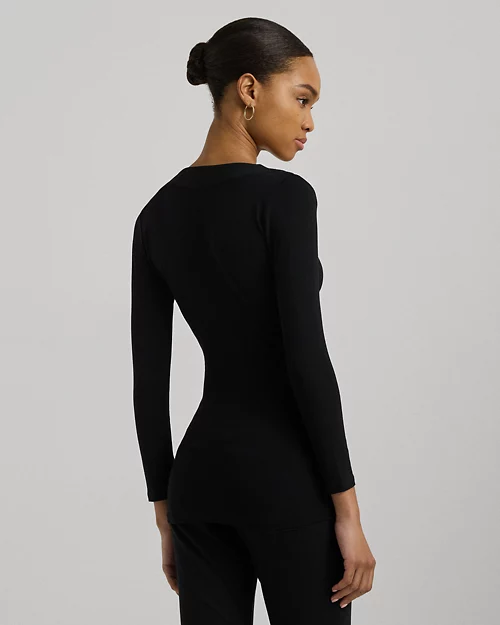 lauren ralph lauren Top cruzado de punto jersey para mujer | Ralph Lauren® ES Liquidación