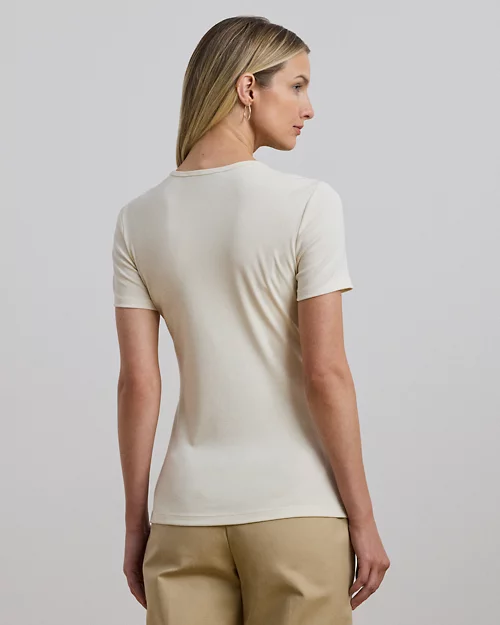 lauren ralph lauren Camiseta de algodón elástico para mujer | Ralph Lauren® ES Rebajas online