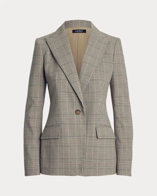 lauren ralph lauren Blazer de sarga y algodón con cuadros para mujer | Ralph Lauren® ES Rebajas top