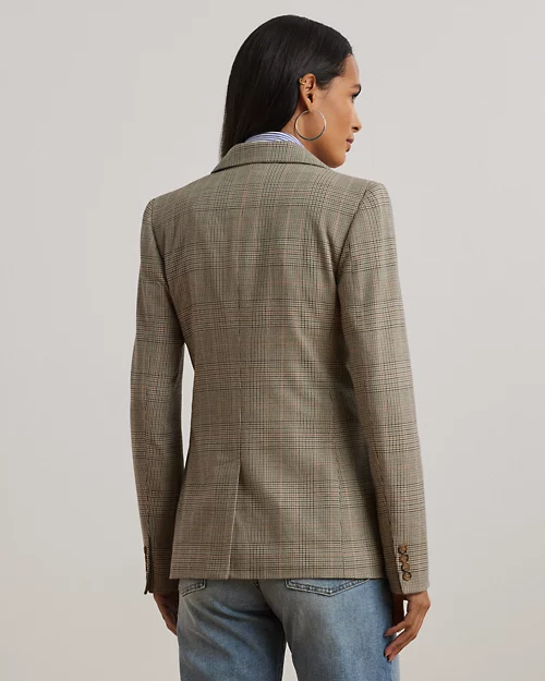lauren ralph lauren Blazer de sarga y algodón con cuadros para mujer | Ralph Lauren® ES Rebajas top