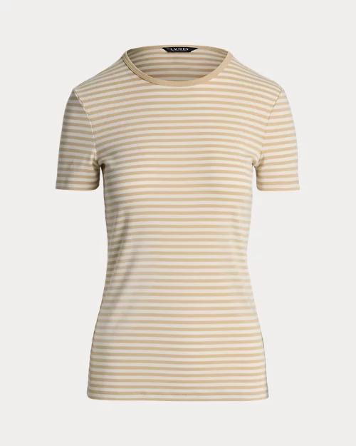 lauren ralph lauren Camiseta de algodón elástico con rayas para mujer | Ralph Lauren® ES Envío gratis