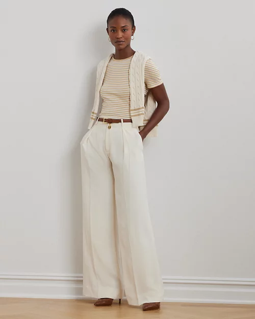 lauren ralph lauren Camiseta de algodón elástico con rayas para mujer | Ralph Lauren® ES Envío gratis
