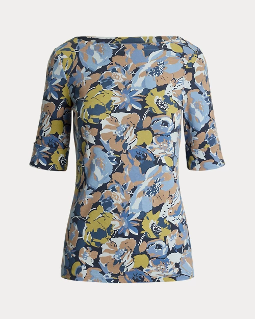lauren ralph lauren Camiseta de algodón elástico estampada para mujer | Ralph Lauren® ES Oferta especial