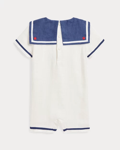 lauren ralph lauren Peto corto de lino estilo náutico para bebé niño | Ralph Lauren® ES Solo queda un día